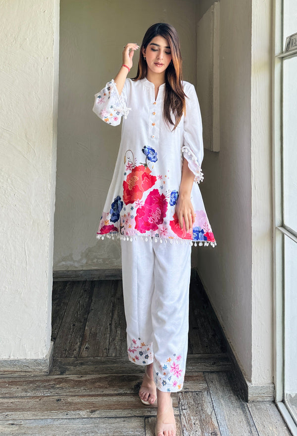 Summer White Kurta Set